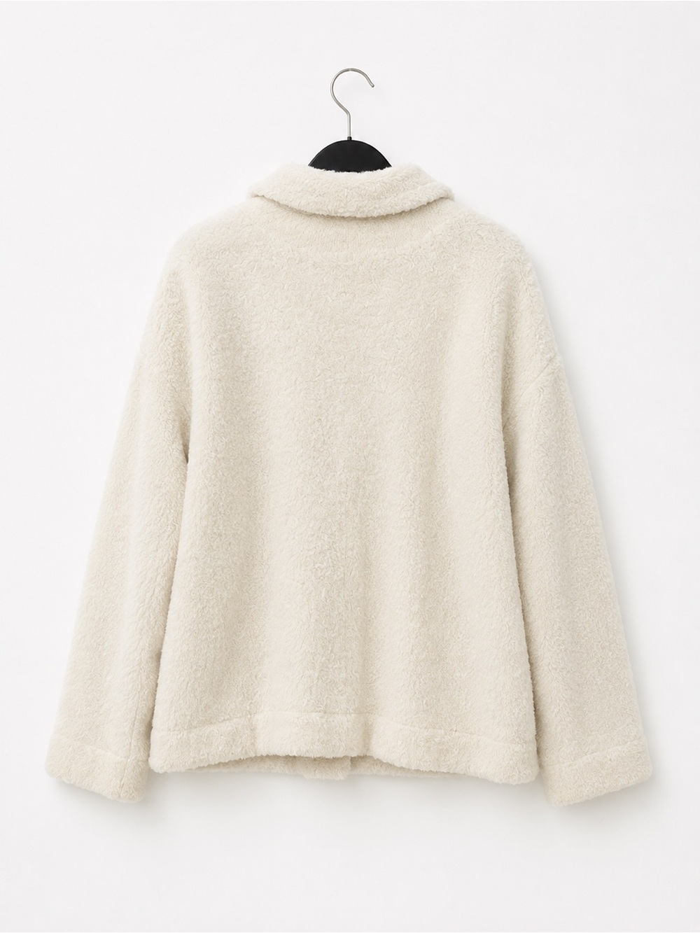 Anthropologie Danika Fuzzy Teddy Jacket | NWT | Large | Ivory Cream Cozy Coat - Picture 3 of 10